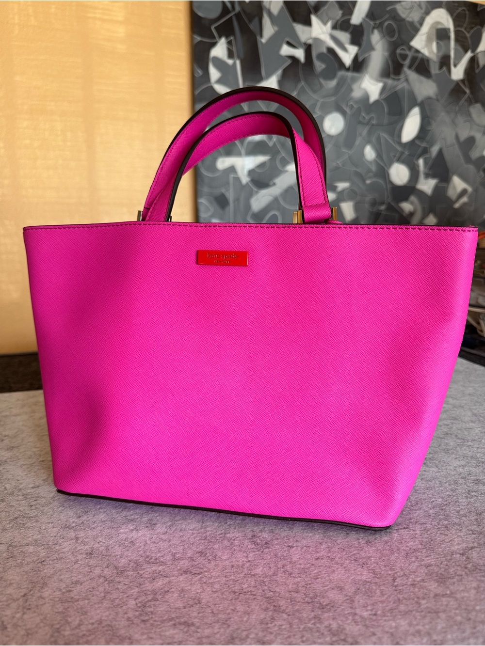 Kate Spade New York Hot Pink Leather Tote